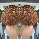 Cross-border E-commerce Exclusively For Ombre Curly Bobo1b30 Human Hair Lace Wig