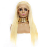 Reality golden long straight lace headgear