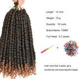 TOMO Pre-twisted Passion Twist Crochet African Dirty Braids Crochet Hair