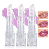 3-color Temperature-changing Lipstick Sequins Anti-chapping Long-lasting Moisturizing