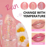 3-color Temperature-changing Lipstick Sequins Anti-chapping Long-lasting Moisturizing